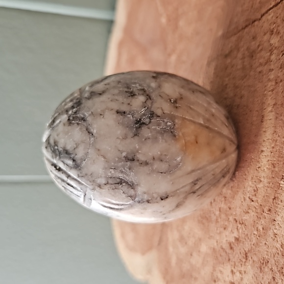 Vintage Alabaster Carved Owl Figurine - Picture 5 of 8